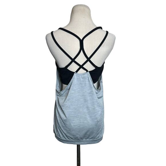 Athleta gray black build in bra tank top size small - Picture 2 of 9